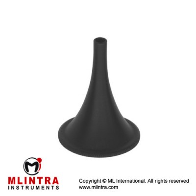 Hartmann Ear Speculum Fig. 0 - Black Stainless Steel, 3.6 cm / 1 1/2"